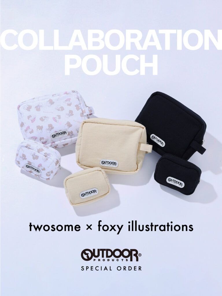 〈Collaboration Pouch〉 OUTDOOR PRODUCTS×twosome×foxy illustrations